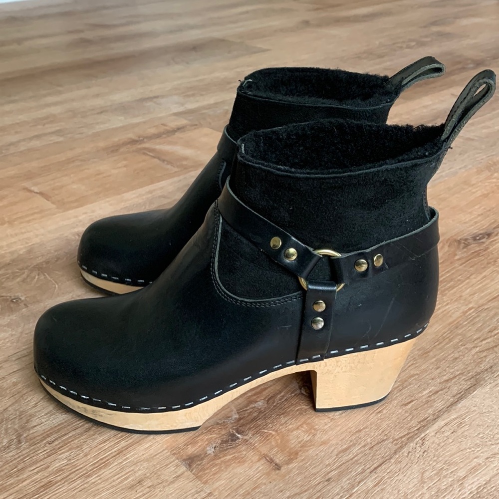 Swedish Hasbeens Rivet Boot Sz 39 - Black - US 8.5